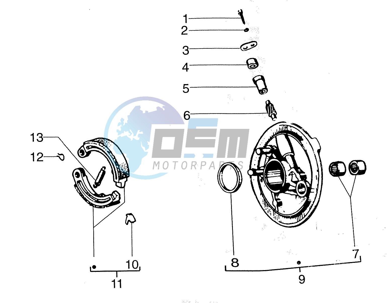 Brake shoes rear