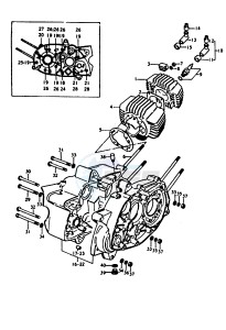 A100 (K-L-M-N-4) drawing CYLINDER - CRANKCASE