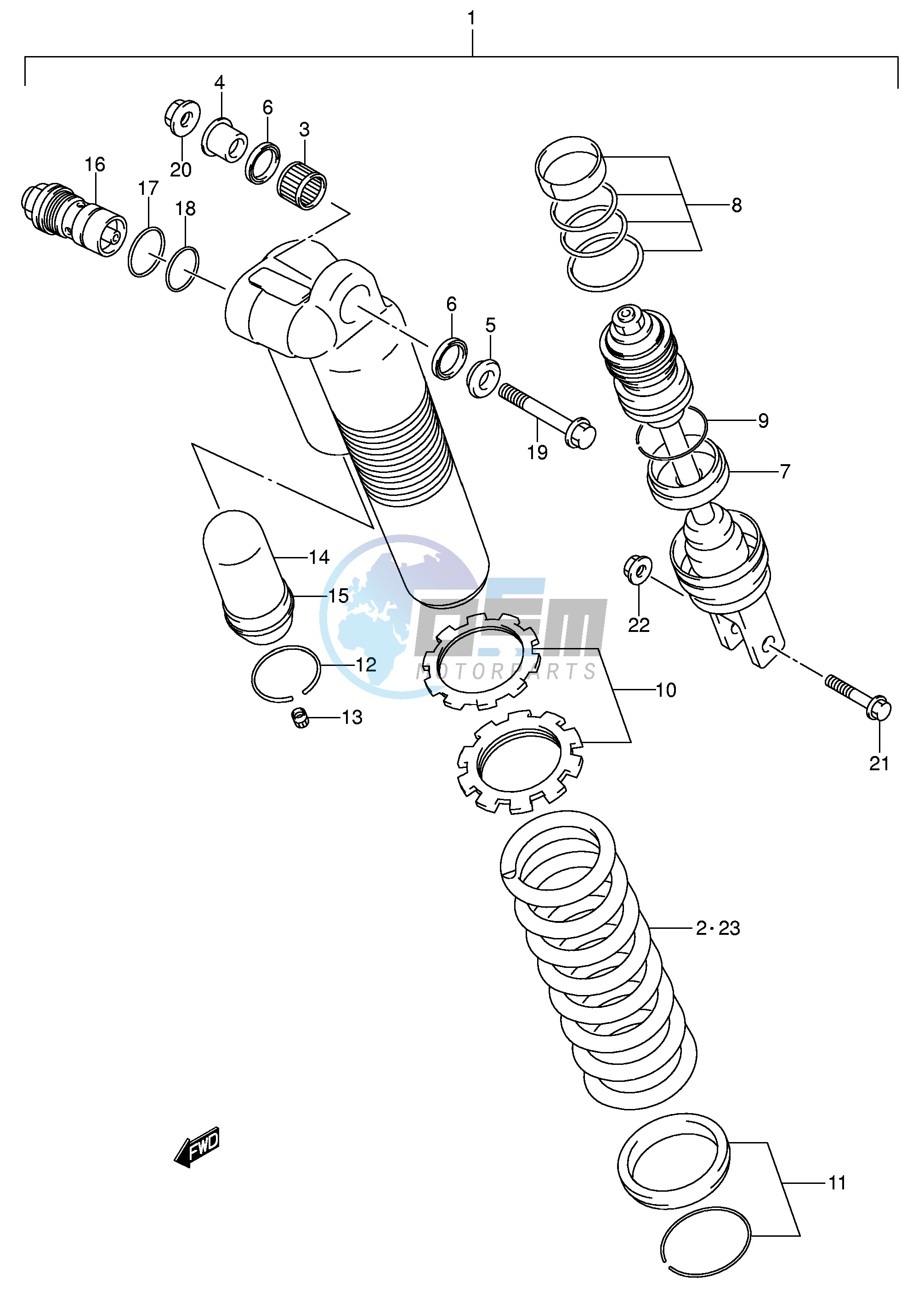 REAR SHOCK ABSORBER (MODEL K5)