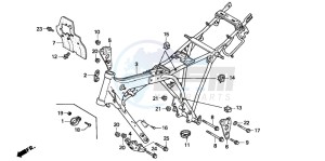 CB250 TWO FIFTY drawing FRAME BODY