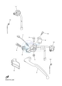 WR450F (1DX3) drawing HANDLE SWITCH & LEVER