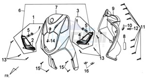 ORBIT II 50 drawing FR PLATE / INDICATORS / INNER LEG SHIELD