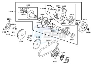 VITALITY 50 drawing Driven Pulley