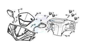 SYMPHONY SR 50 (L8) NL drawing HANDLEBAR /  HANDLEBAR COVER  F/R