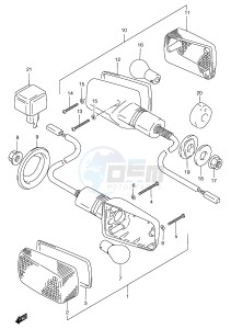 GSF1200 (E2) Bandit drawing TURNSIGNAL LAMP