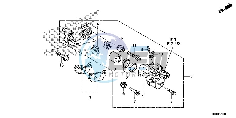 REAR BRAKE CALIPER