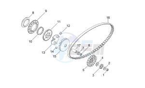 Scarabeo 50 2t (eng. Minarelli) drawing Variator