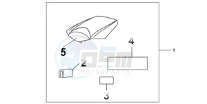 CBR1000RR9 Australia - (U / SPC) drawing REAR SEAT COWL PEARL SIREN BLUE