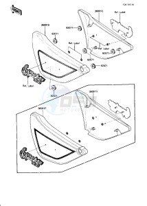 KZ 750 N [SPECTRE] (N1-N2) [SPECTRE] drawing SIDE COVERS