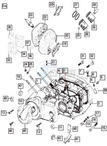 SPORT-R_K7 50 K7 drawing Crankcase-cylinder