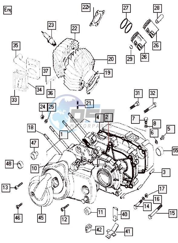 Crankcase-cylinder