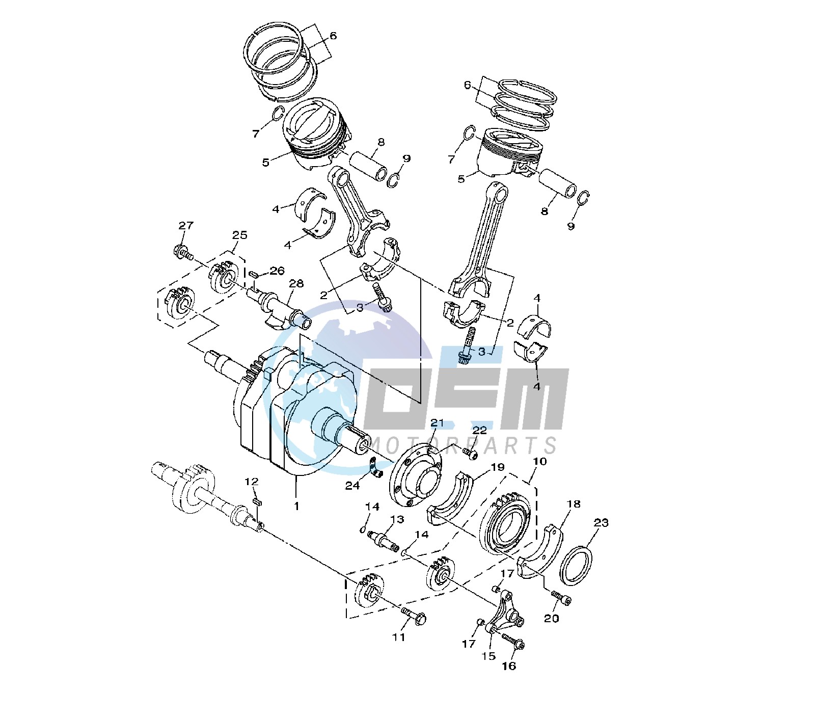 CRANKSHAFT AND PISTON