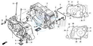 TRX350TE FOURTRAX 350 ES drawing CRANKCASE