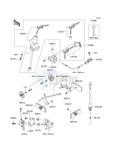 ZX 600 M [NINJA ZX-6RR] (M1) [NINJA ZX-6RR] drawing IGNITION SWITCH_LOCKS_REFLECTORS