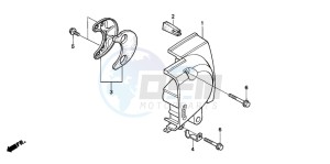 CA125 REBEL drawing LEFT REAR CRANKCASE COVER