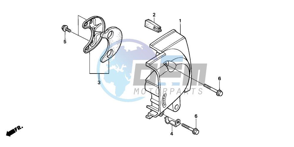 LEFT REAR CRANKCASE COVER