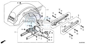 VT750CSD Shadow - VT750CS-D 2ED - (2ED) drawing REAR FENDER (VT750C/CA/CS)