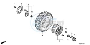 TRX500FAA Europe Direct - (ED) drawing FRONT WHEEL