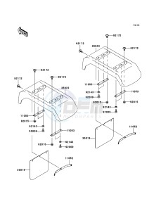 MULE 3010 TRANS 4x4 DIESEL KAF950C7F EU drawing Rear Fender(s)