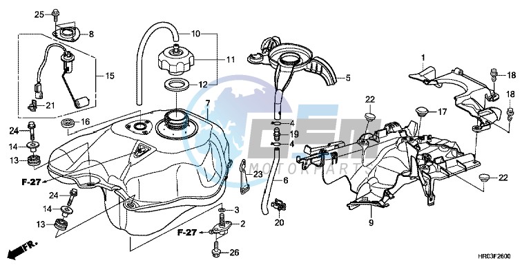 HANDLE PIPE/TOP BRIDGE