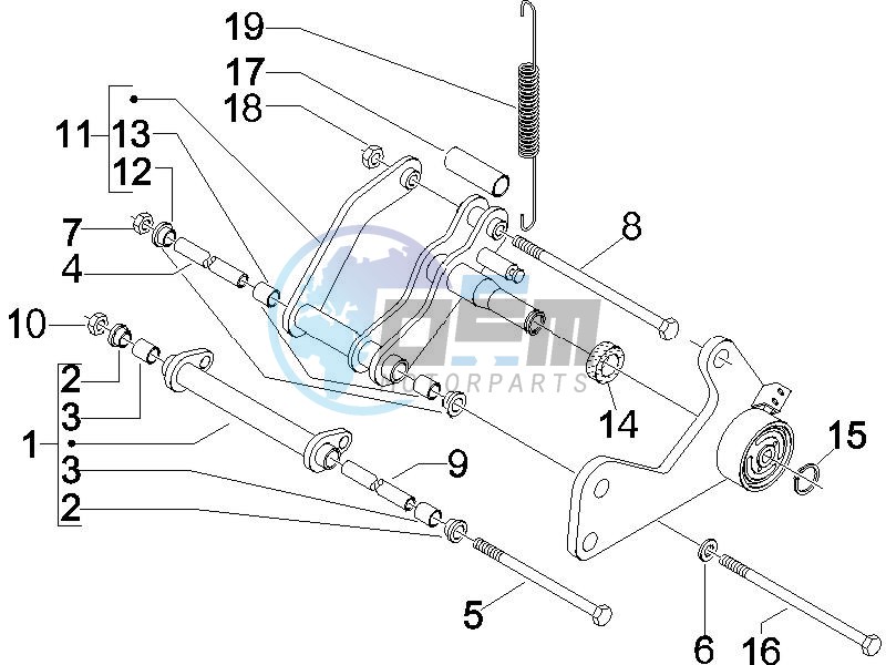 Swinging arm