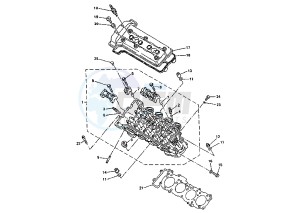 YZF R1 1000 drawing CYLINDER HEAD