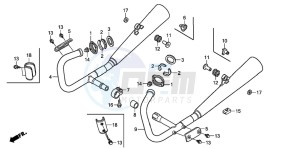 CB250P drawing EXHAUST MUFFLER