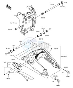 NINJA ZX-6R ZX636EGFA GB XX (EU ME A(FRICA) drawing Swingarm