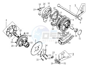 WOLF 125 drawing REAR WHEEL