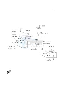 KSF 90 A [KFX90] (A7F-A9S) A8F drawing STEERING SHAFT