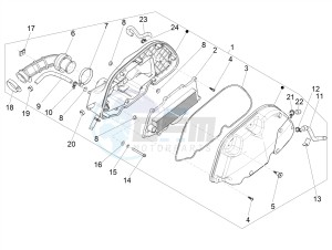 GTS 125 4T E4 ABS (EMEA) drawing Air filter