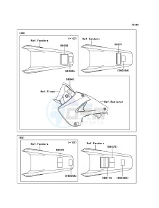 KX250 KX250R7F EU drawing Labels