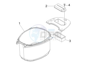 LXV 50 4T 2V 25 Kmh B-NL drawing Helmet housing - Undersaddle