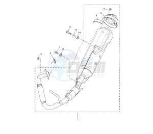 YZF R 125 drawing EXHAUST SYSTEM