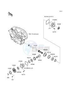 KVF 750 D [BRUTE FORCE 750 4X4I] (D8F-D9F) D8F drawing FRONT BEVEL GEAR