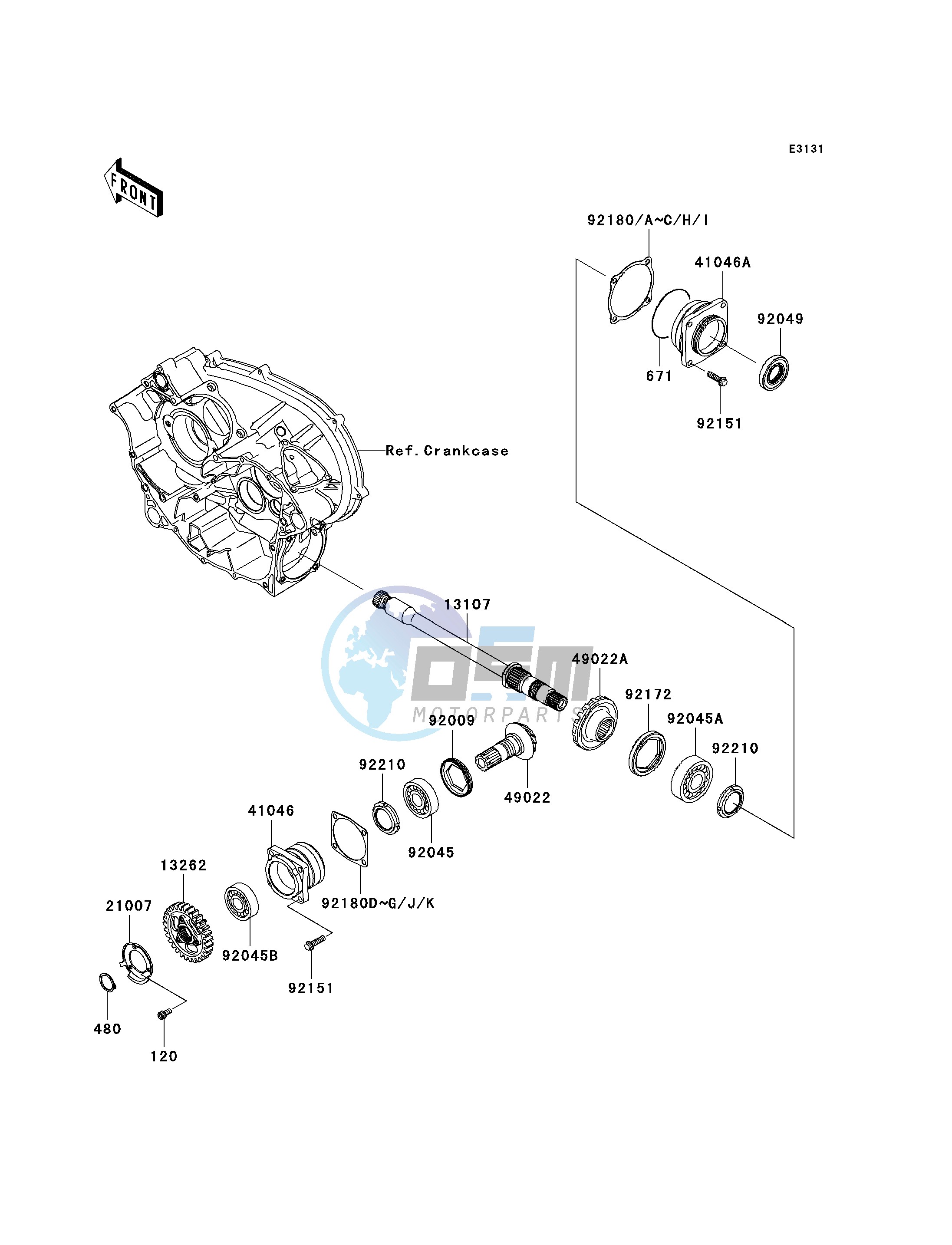 FRONT BEVEL GEAR