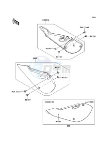 KX65 KX65AEF EU drawing Side Covers