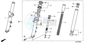 NSA700A9 Australia - (U / MME REF) drawing FRONT FORK