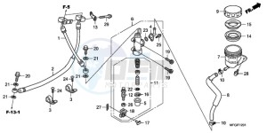 CB600FA3A Europe Direct - (ED / ABS ST) drawing REAR BRAKE MASTER CYLINDER (CB600FA/FA3)