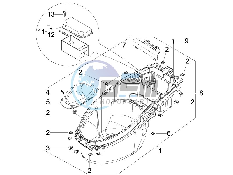 Helmet box - Undersaddle