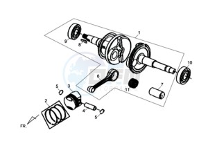 ORBIT II 50 TS L1-L6 drawing CRANKSHAFT