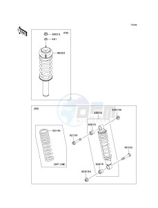 KAF 400 A [MULE 610 4X4] (A6F-AF) A8F drawing SHOCK ABSORBER-- S- -