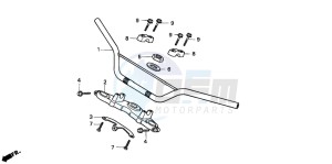 XR100R drawing HANDLE PIPE/TOP BRIDGE