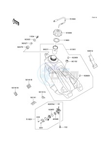 KX 250 M (M2) drawing FUEL TANK