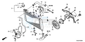 NC700XAD NC700X ABS Europe Direct - (ED) drawing RADIATOR