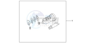 NC700XAC drawing CYL INNER SET 1 KEY