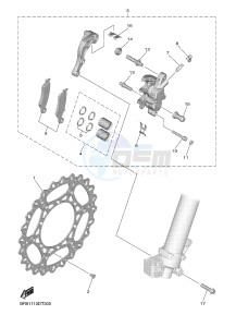 YZ450F (BR92) drawing FRONT BRAKE CALIPER