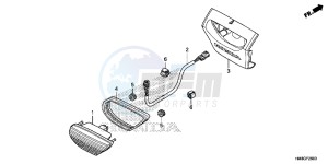 TRX250TEE FOURTRAX RECON ES Europe Direct - (ED) drawing TAILLIGHT