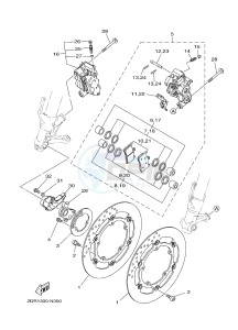 MTM850 MTM-850 XSR900 (B906) drawing FRONT BRAKE CALIPER