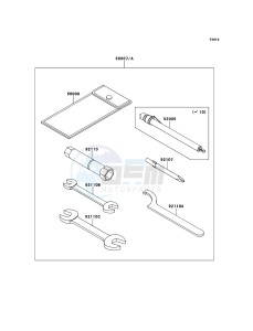 MULE 4010 TRANS 4x4 DIESEL KAF950G9F EU drawing Owner's Tools